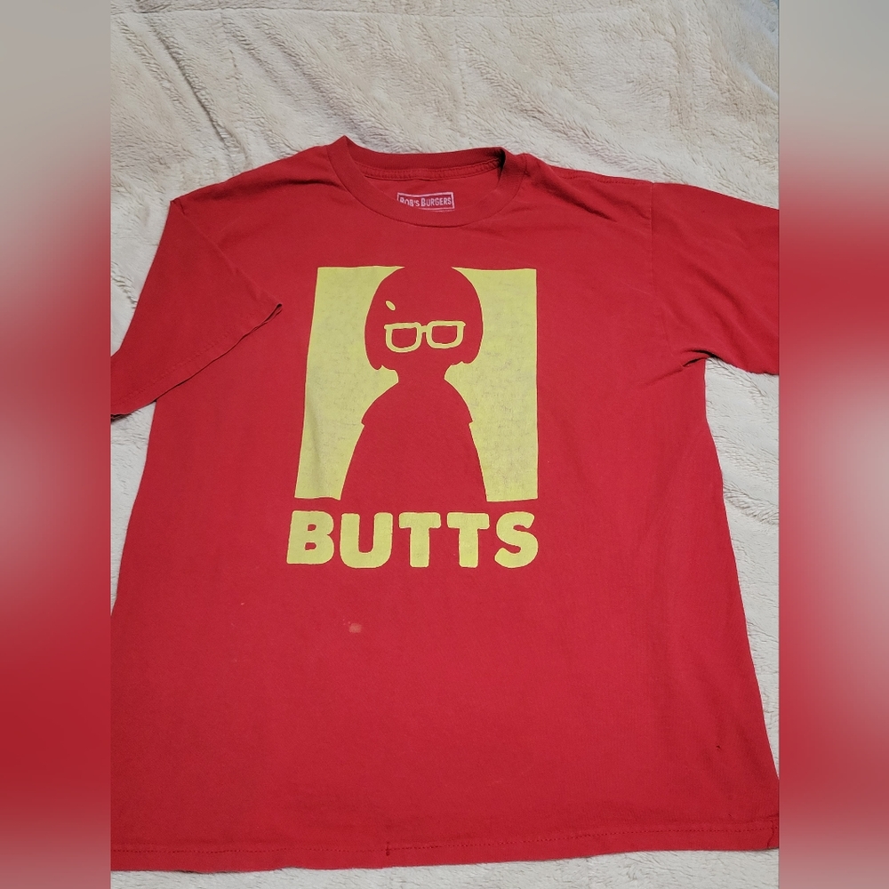 Bob's Burger Butts Graphic Tee Size L Red Ripple Junction T Shirt
